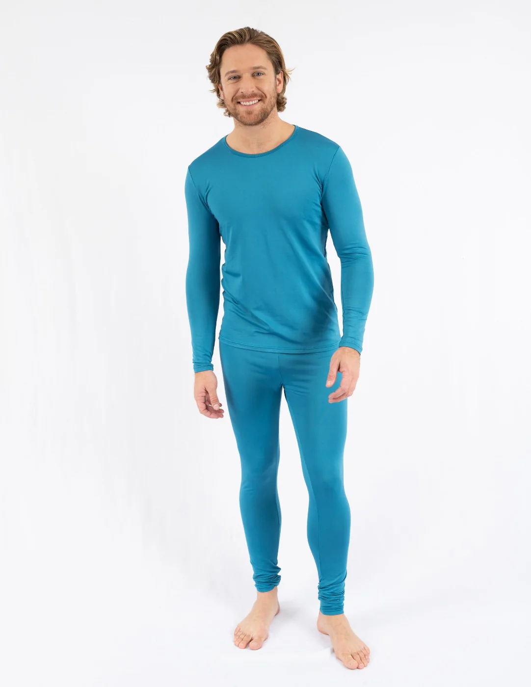 Men's Boho Solid Color Thermal Pajamas - Image 7