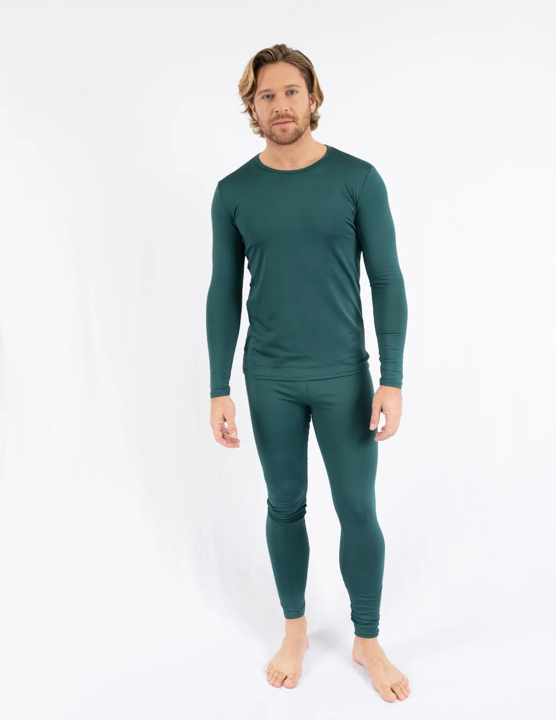 Men's Boho Solid Color Thermal Pajamas - Image 8