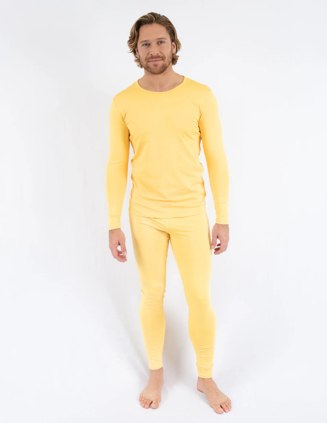 Men's Classic Solid Color Thermal Pajamas - Image 10