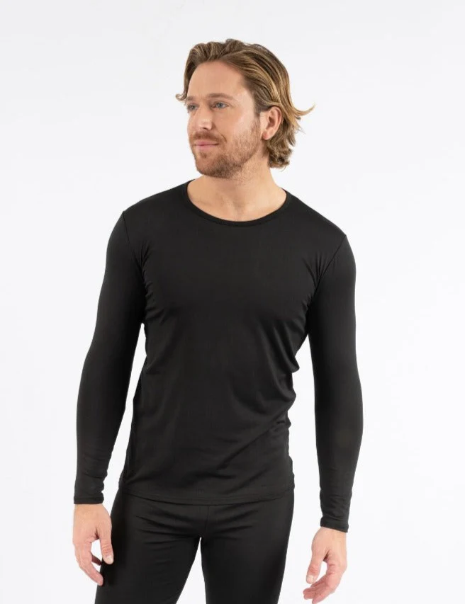 Men's Neutral Solid Color Thermal Pajamas - Image 5