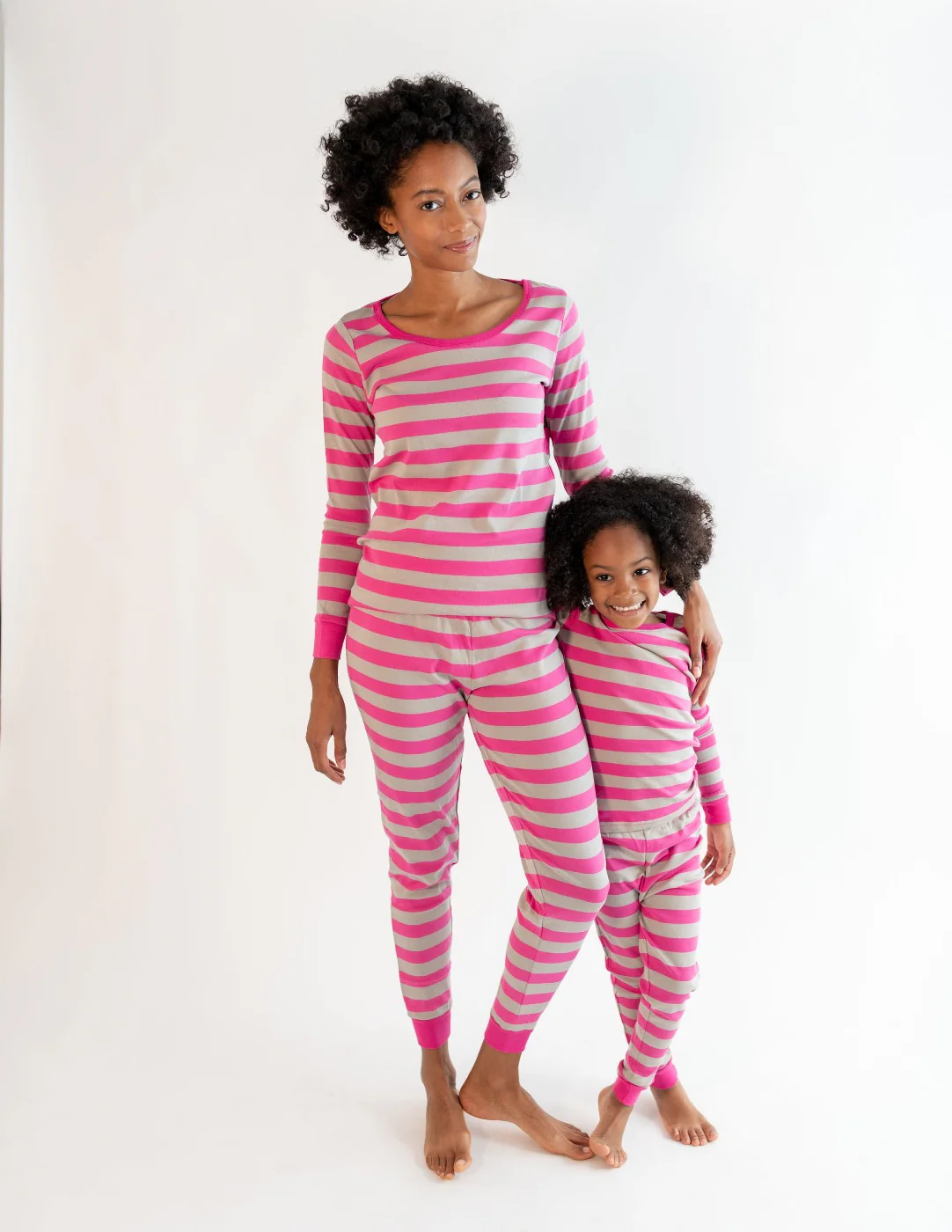 Women's Pink Stripes Cotton Pajamas - Image 5