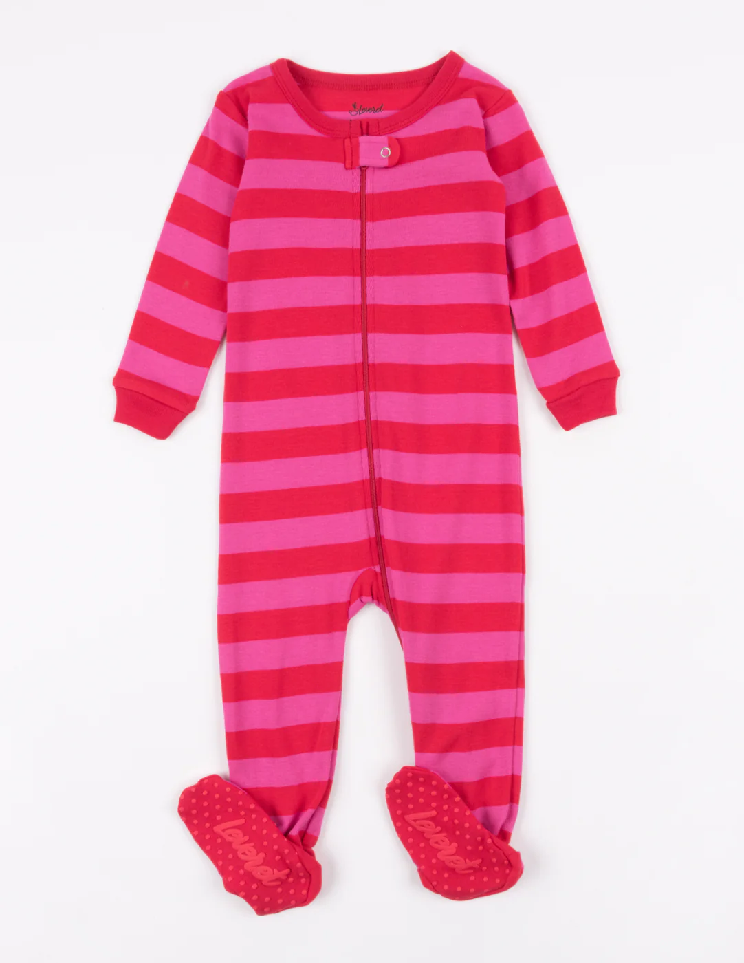 Baby Footed Pink Striped Pajamas - Image 6