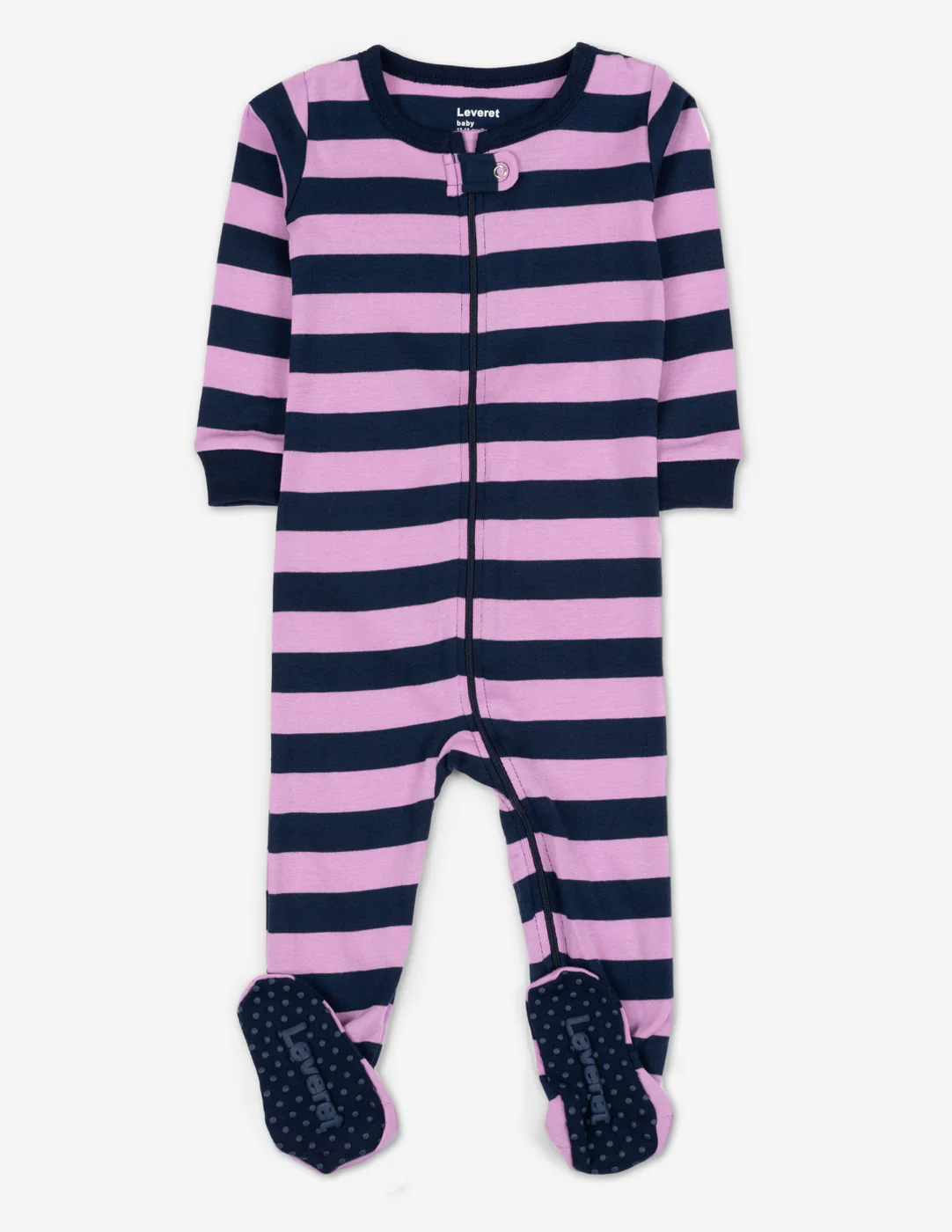 Footed Purple Stripes Pajamas - Image 3
