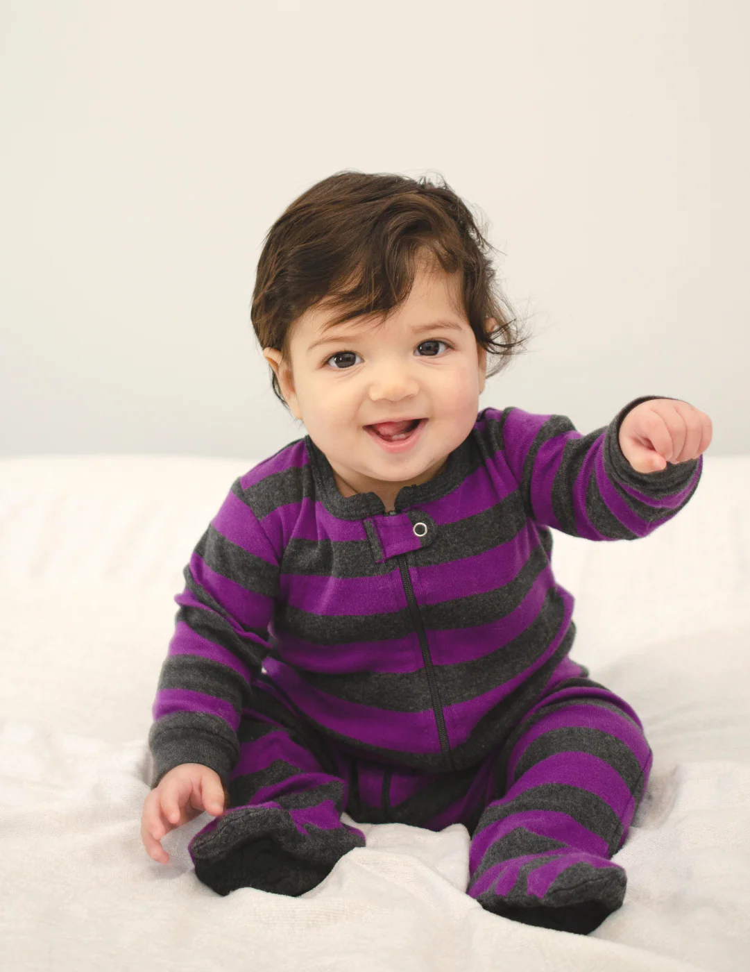 Footed Purple Stripes Pajamas - Image 6