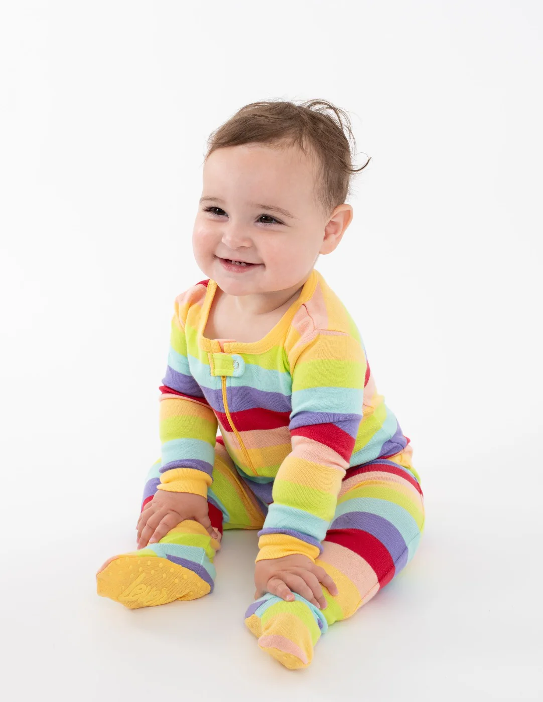 Baby Footed Rainbow Pajamas - Image 3