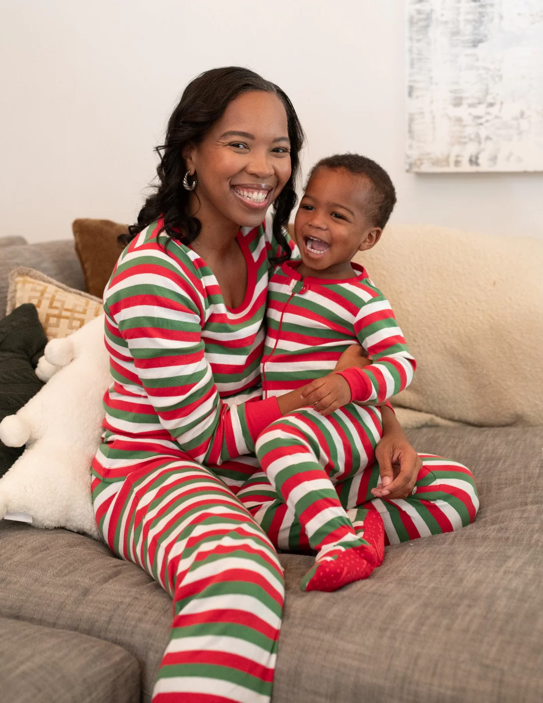 Baby Footed Red Striped Pajamas - Image 12