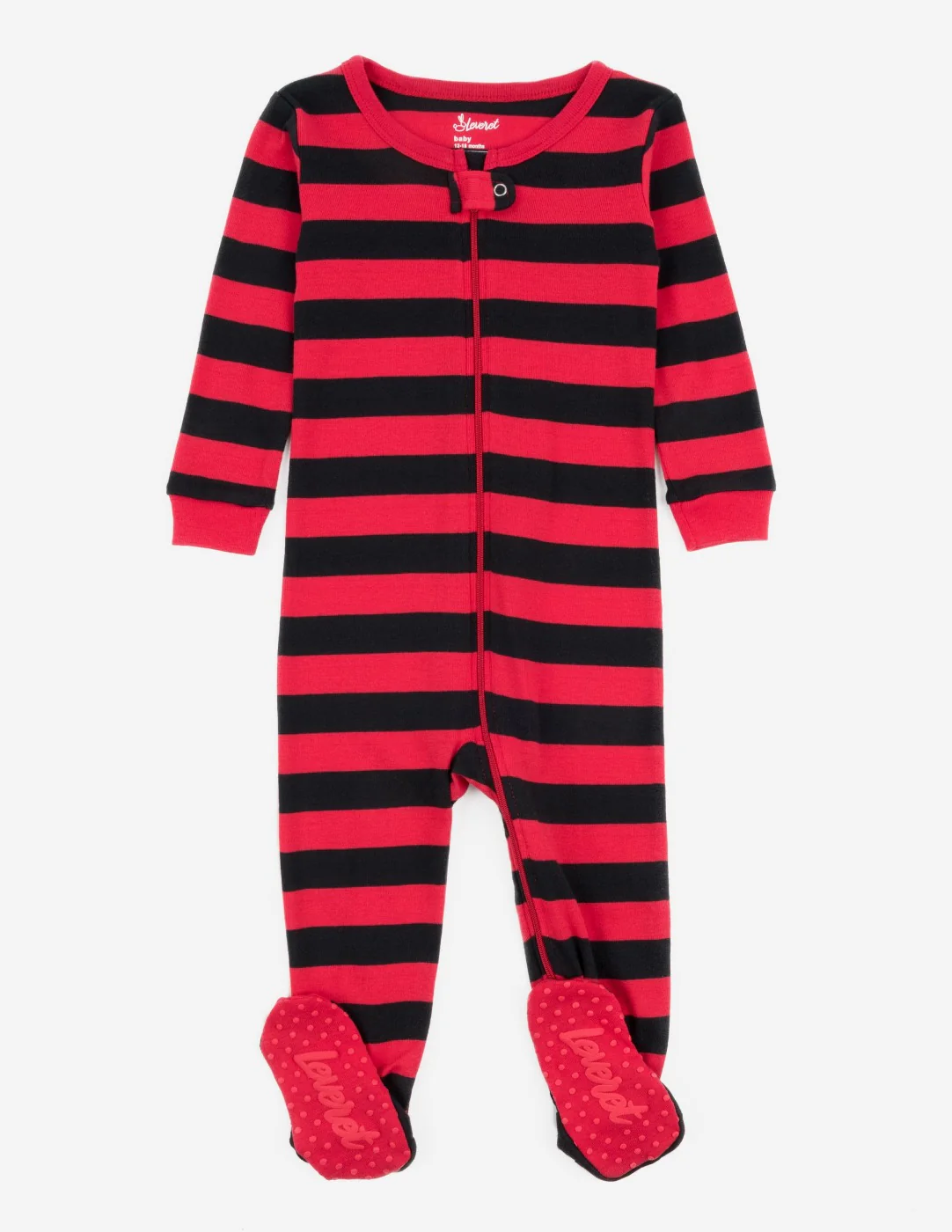 Baby Footed Red Striped Pajamas - Image 3