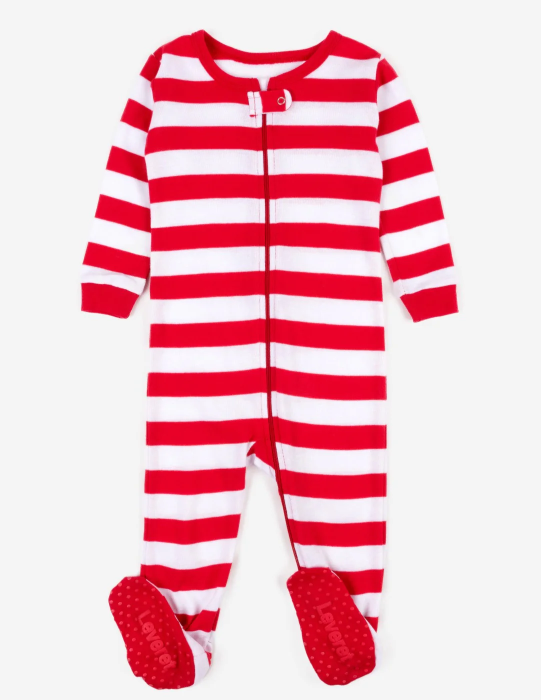 Baby Footed Red Striped Pajamas - Image 6