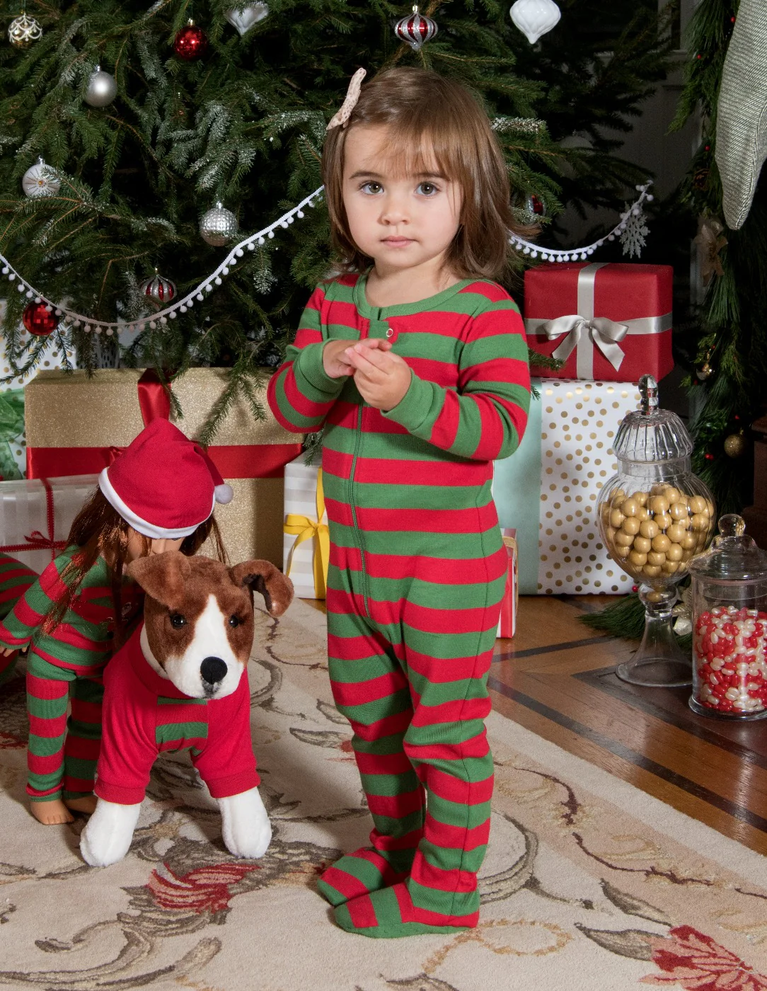 Baby Footed Red Striped Pajamas - Image 9