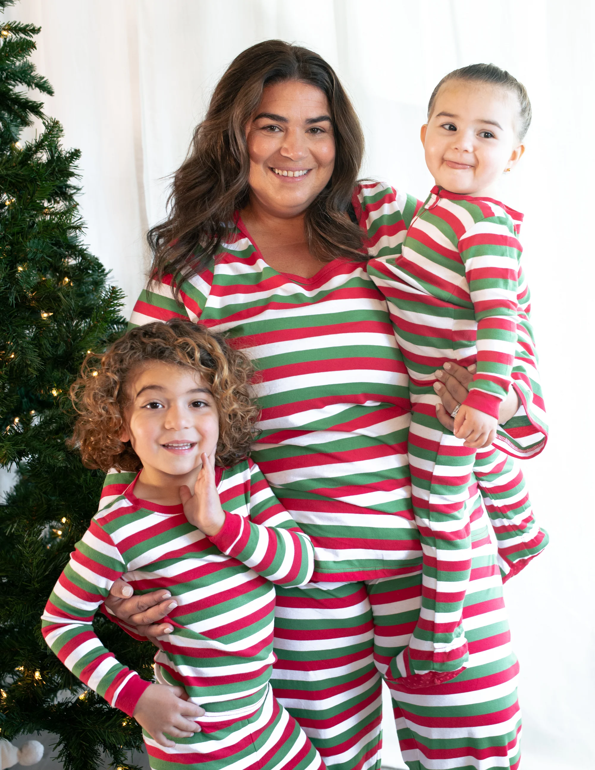 Women's Red Cotton Stripes Pajamas - Image 13