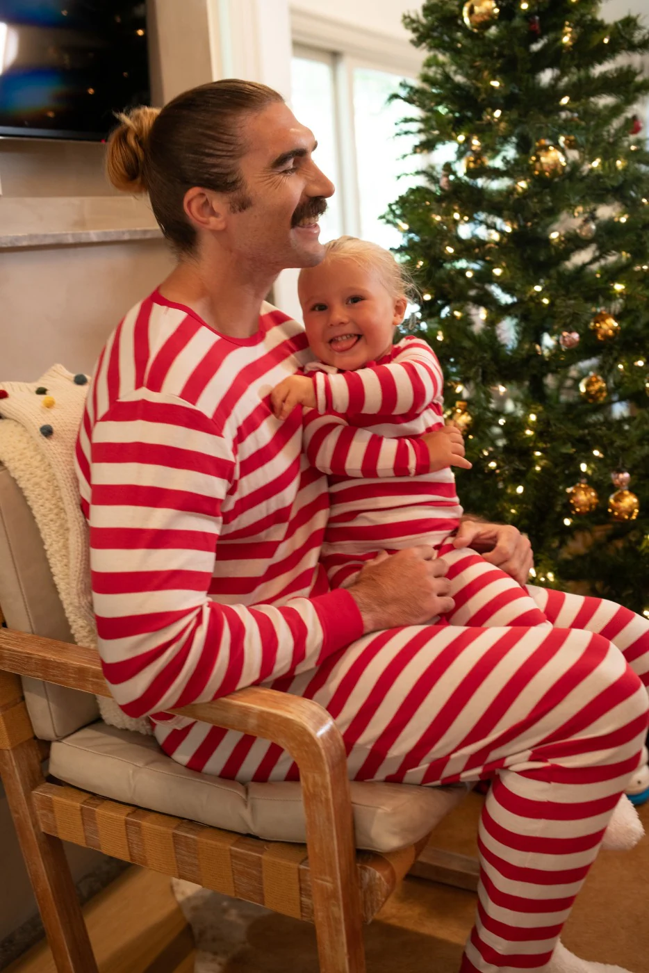 Men's Red & White Stripes Pajamas - Image 5