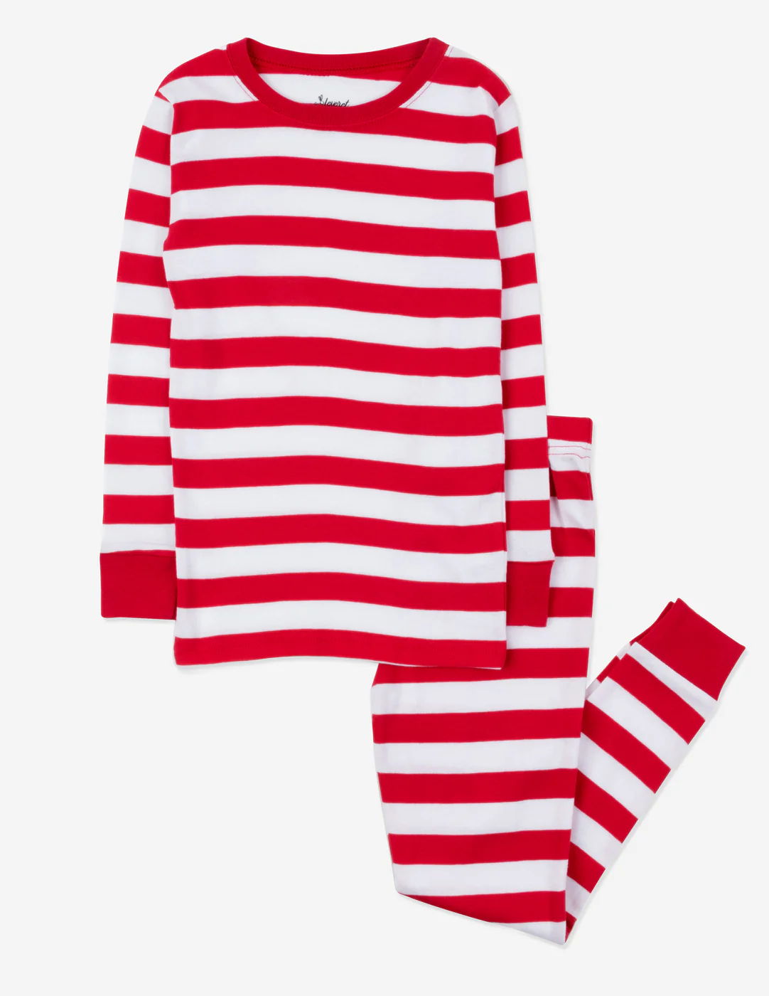Red & White Striped Cotton Pajamas - Image 5