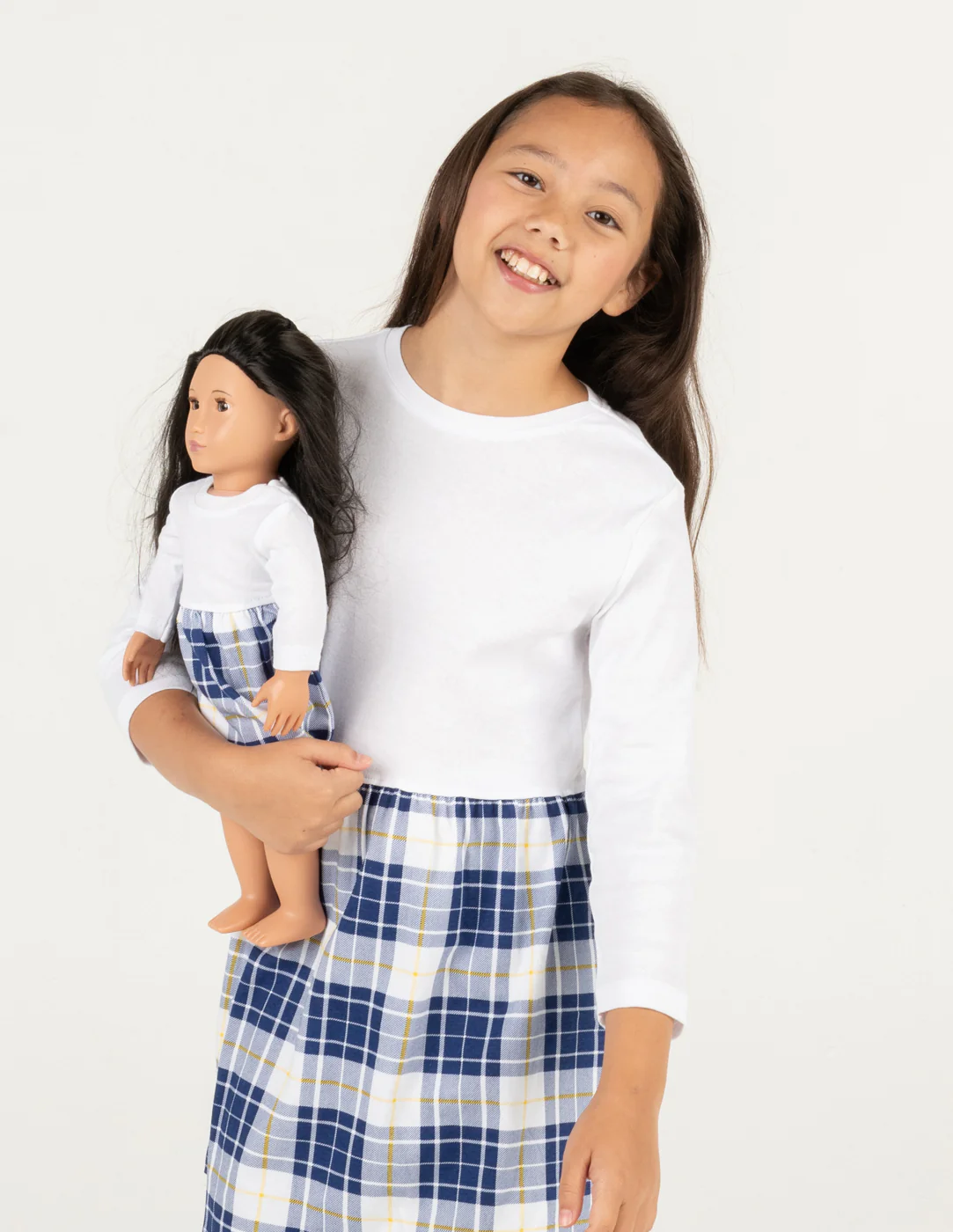 Matching Girl & Doll Plaid Cotton Skirt Dress - Image 13