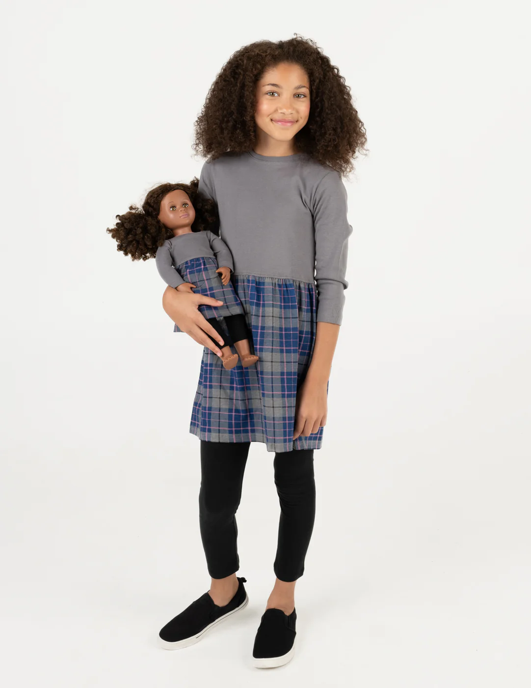 Matching Girl & Doll Plaid Cotton Skirt Dress - Image 9