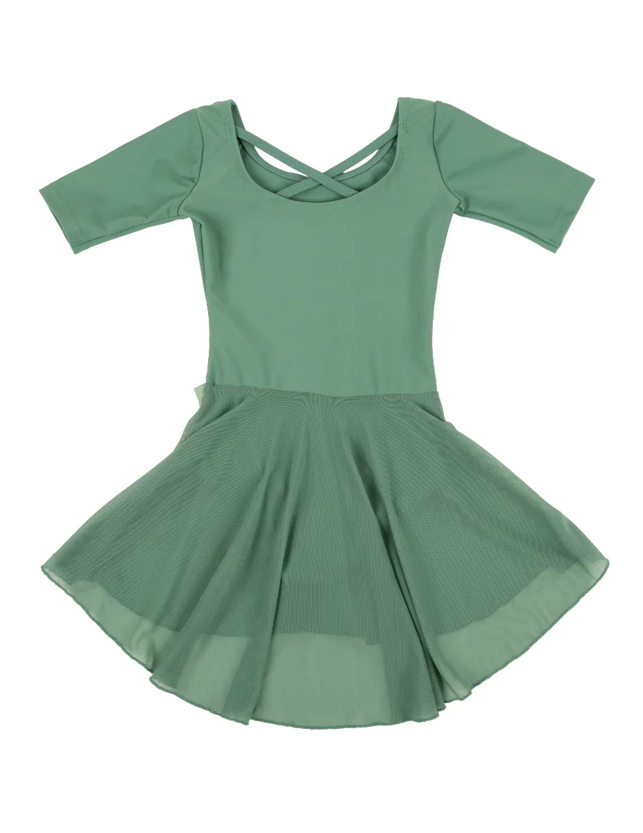 Short Sleeve Skirt Leotard - Image 11
