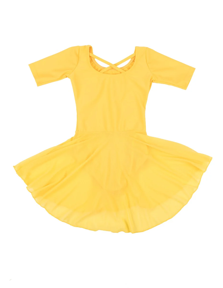 Short Sleeve Skirt Leotard - Image 9