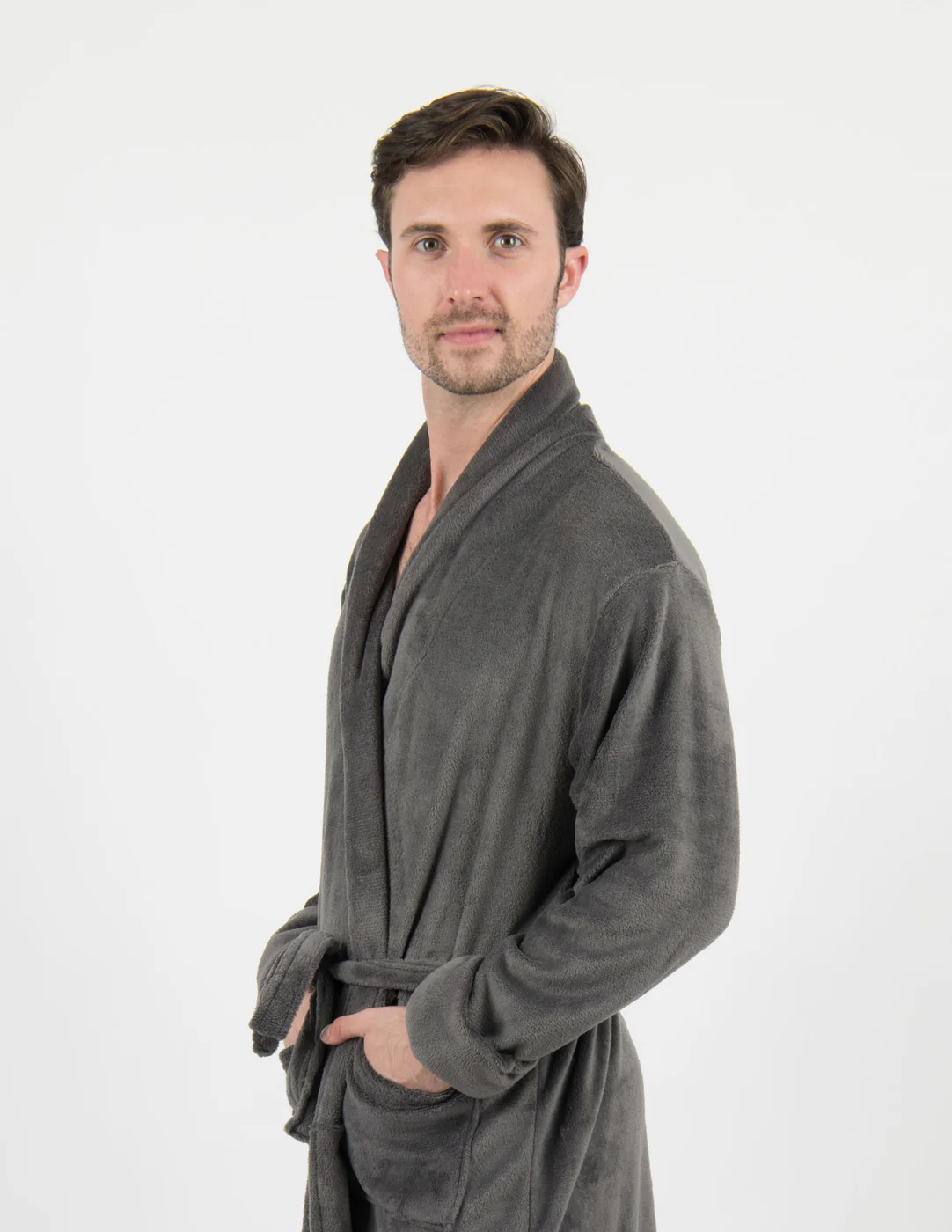 Men's Soft Micro Fleece Bathrobe - Image 3