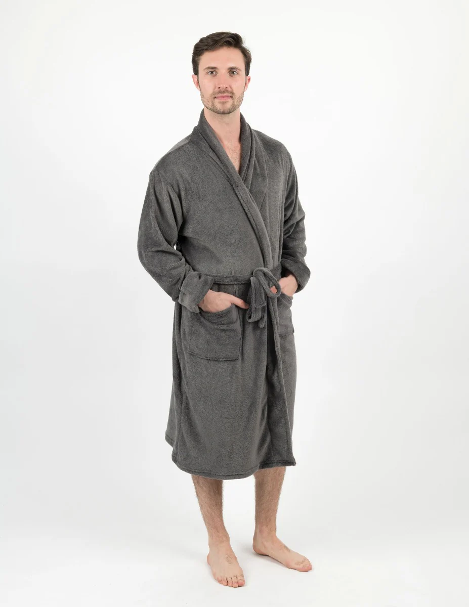 Men's Soft Micro Fleece Bathrobe - Image 4