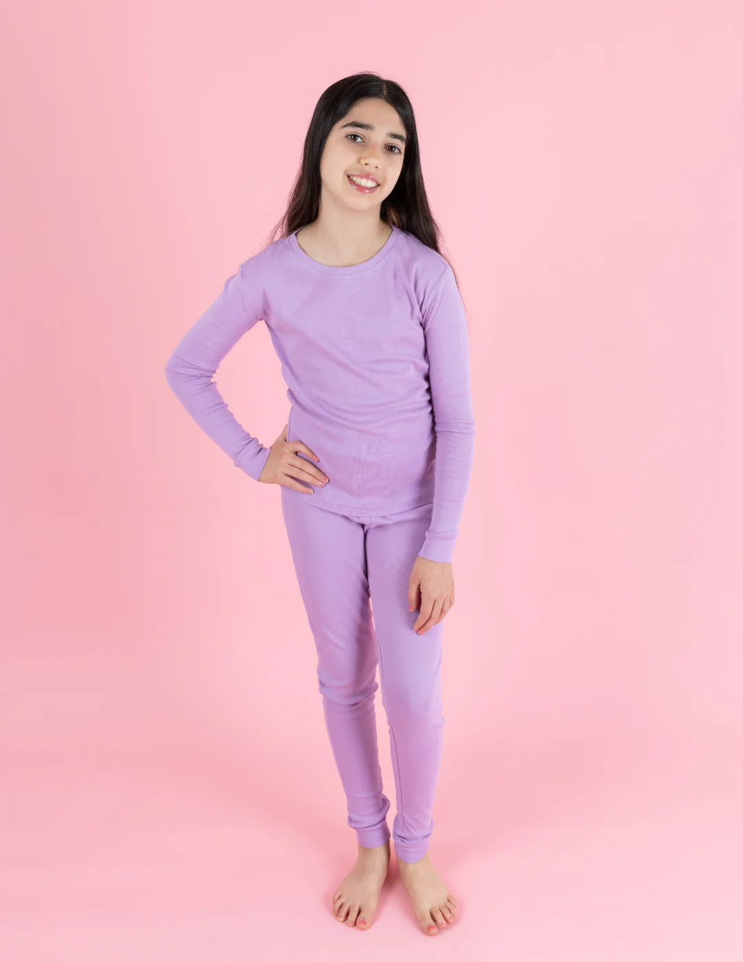 Solid Color Classic Cotton Pajamas - Image 24