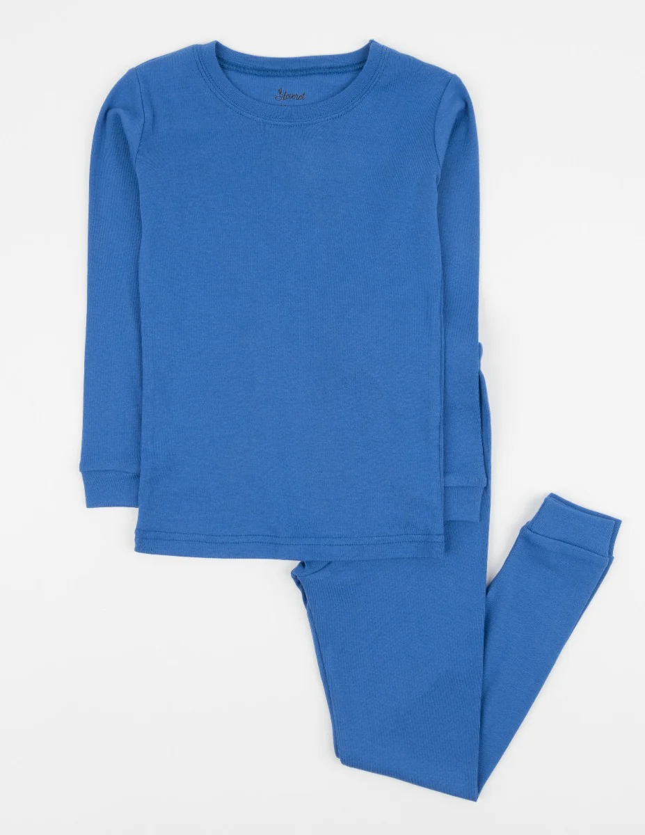 Solid Color Classic Cotton Pajamas - Image 6