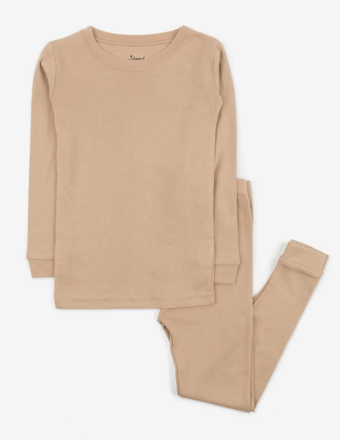 Solid Color Neutral Cotton Pajamas - Image 9