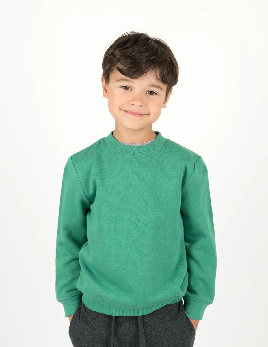 Classic Solid Color Pullover Sweatshirt - Image 3