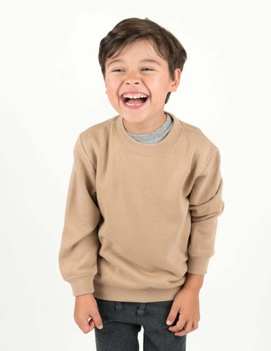Neutral Solid Color Pullover Sweatshirt - Image 14