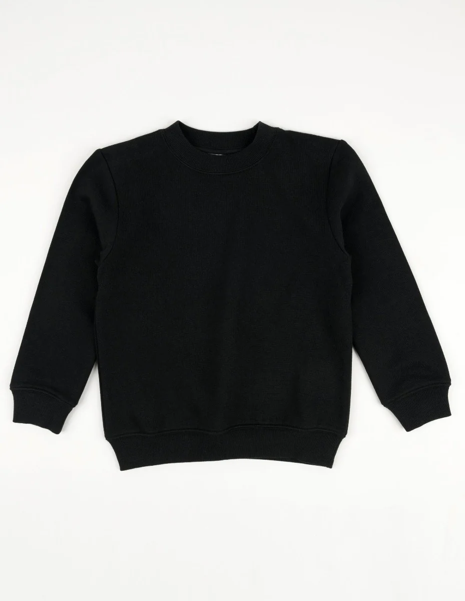 Neutral Solid Color Pullover Sweatshirt - Image 4
