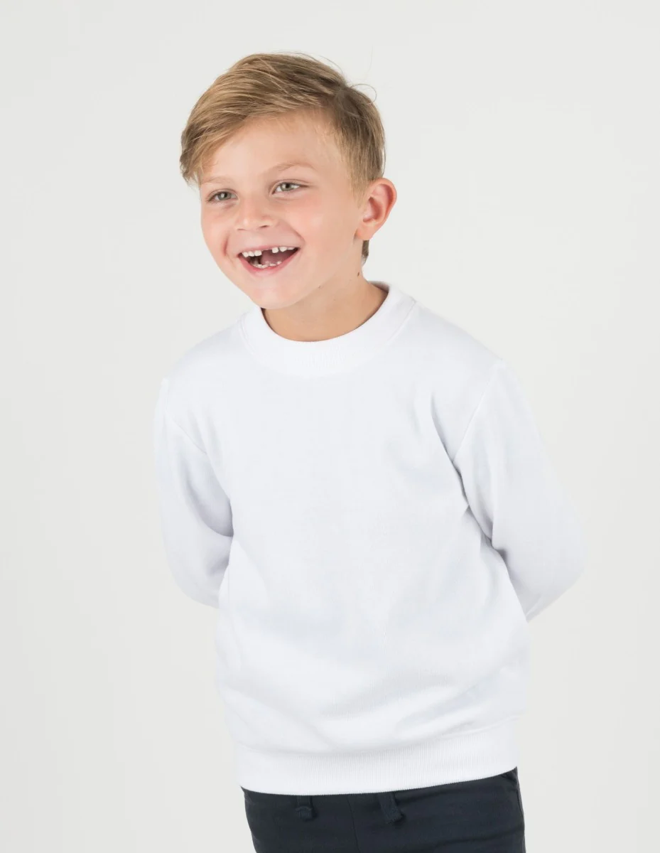Neutral Solid Color Pullover Sweatshirt - Image 5