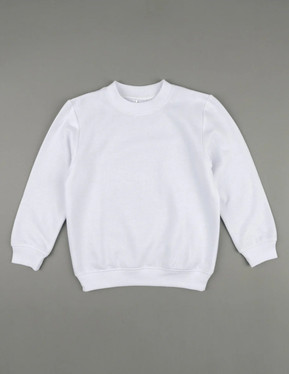 Neutral Solid Color Pullover Sweatshirt - Image 6