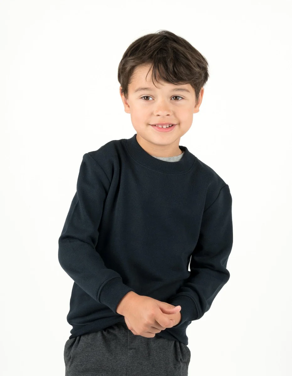 Neutral Solid Color Pullover Sweatshirt - Image 7
