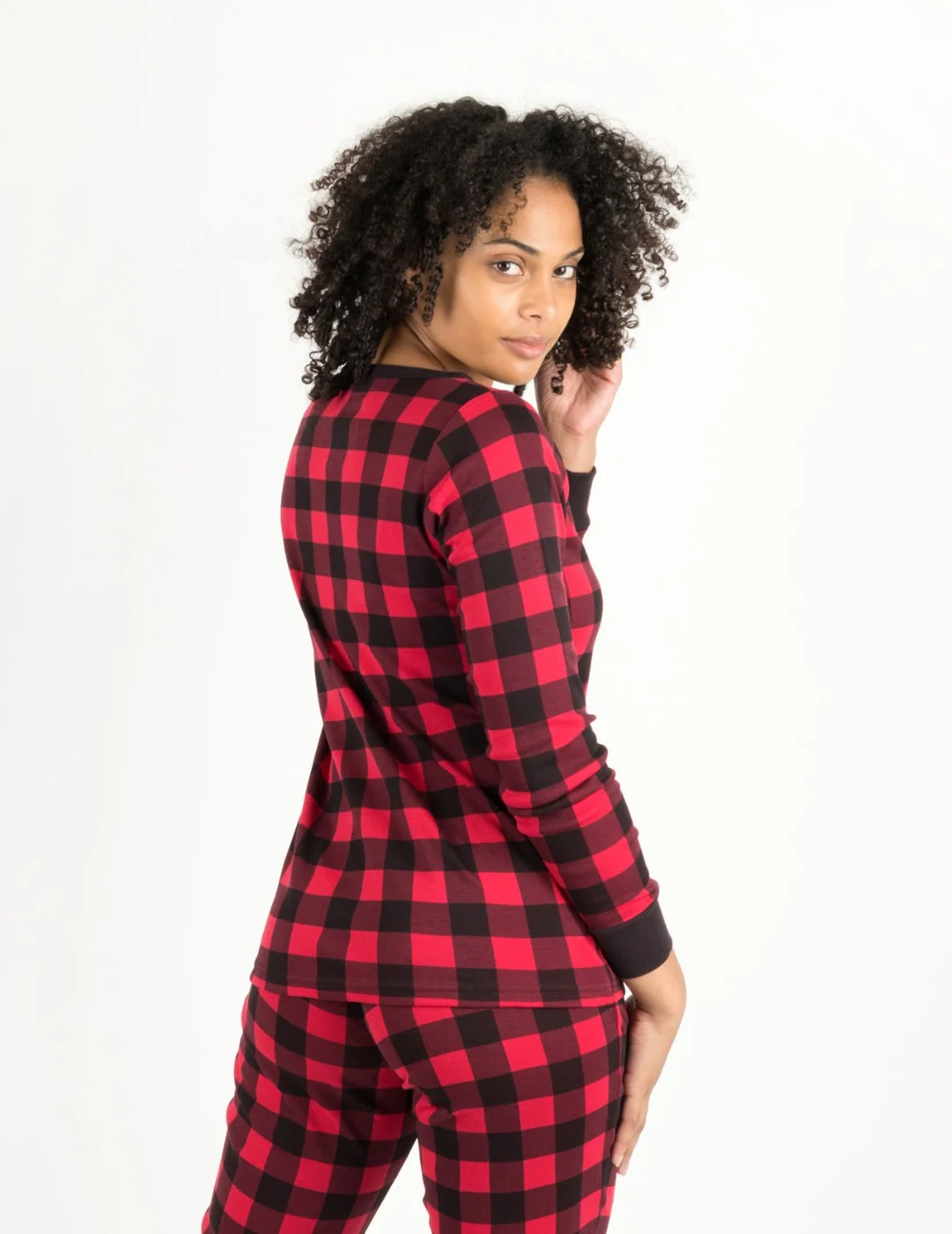 Women's Cotton Plaid Pajamas - Image 5