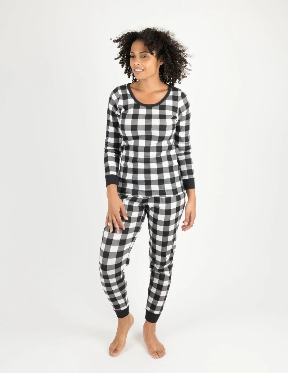 Women's Cotton Plaid Pajamas - Image 8