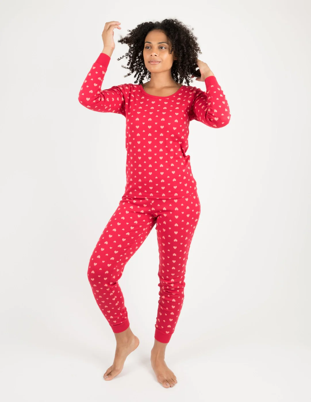 Women's Hearts Cotton Pajamas - Image 6