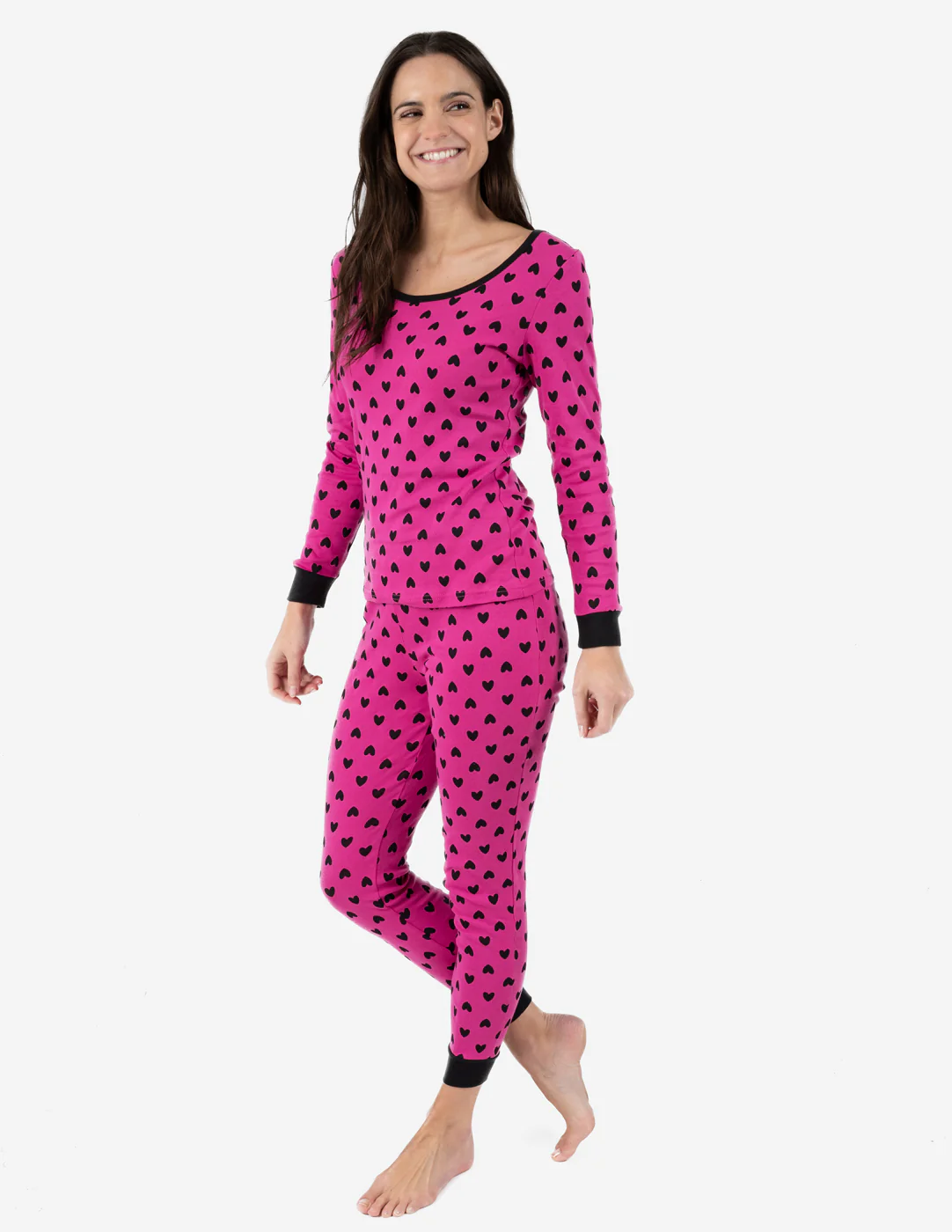 Women's Hearts Cotton Pajamas - Image 8