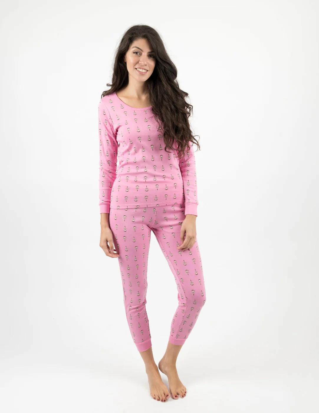 Women's Two Piece Cotton Pajamas - Image 2