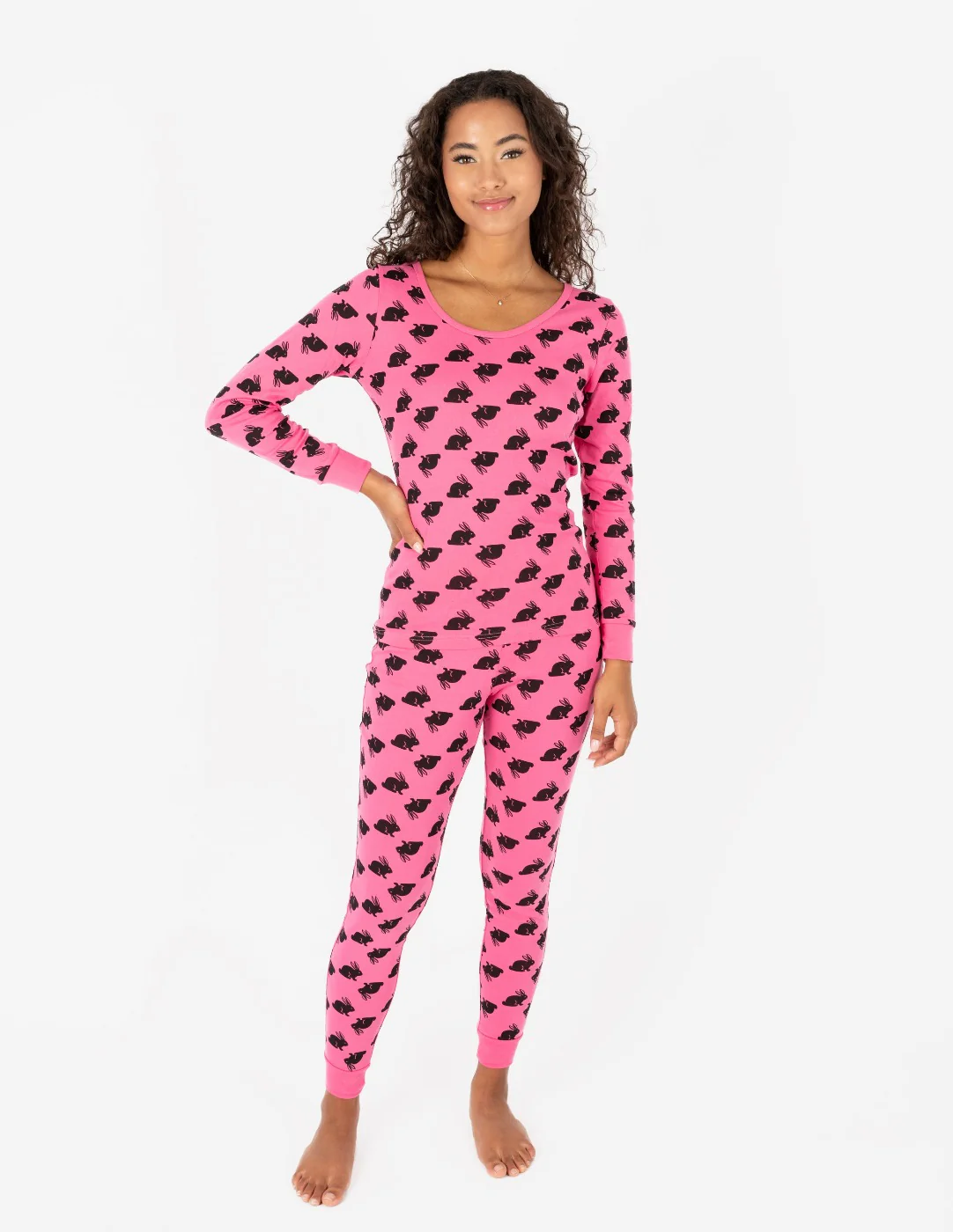 Women's Cotton Bunny Pajamas - Image 3