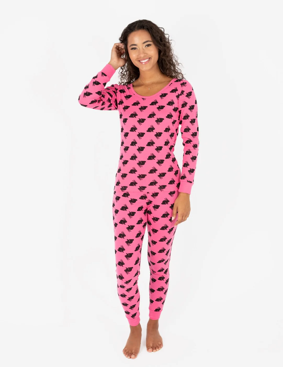 Women's Cotton Bunny Pajamas - Image 4