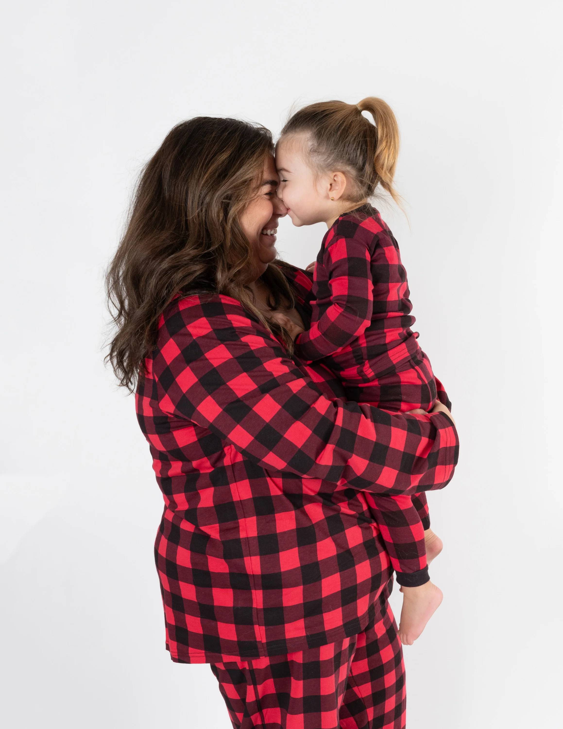 Women's Cotton Red & Black Plaid Pajama Set - Image 5