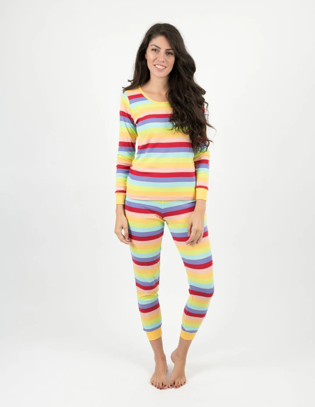 Women's Two Piece Stripes Pajamas - Image 4
