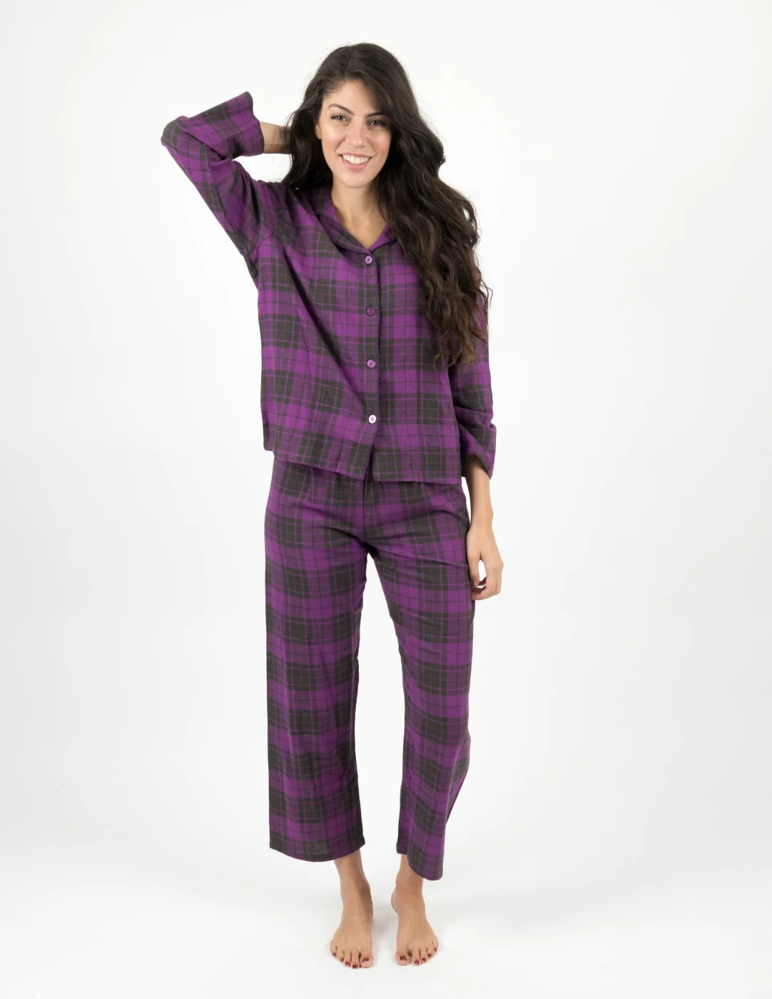 Women's Flannel Plaid Pajamas - Image 11