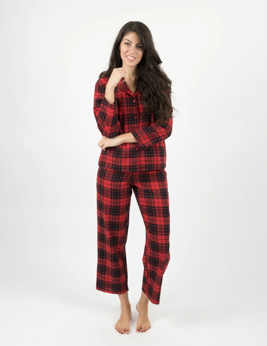 Women's Flannel Plaid Pajamas - Image 4