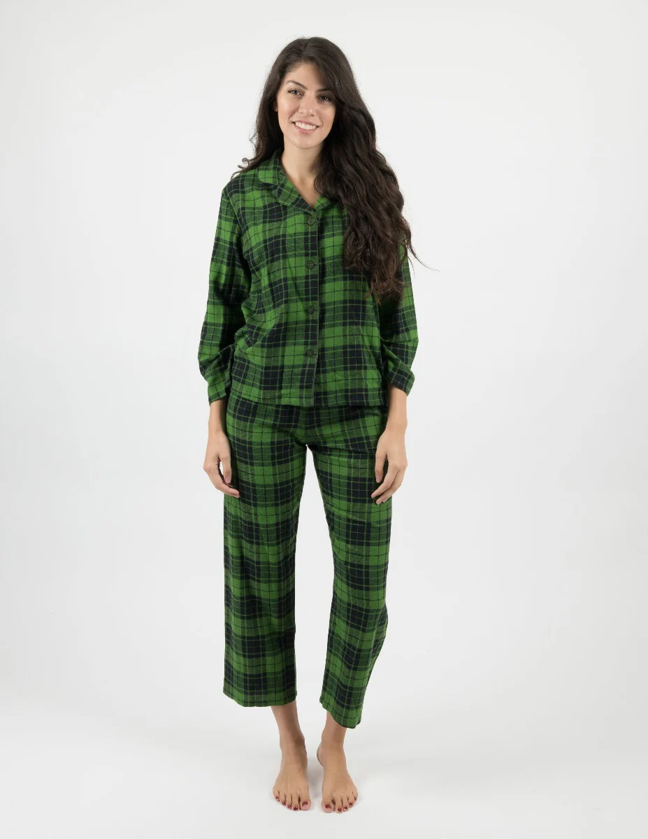 Women's Flannel Plaid Pajamas - Image 5