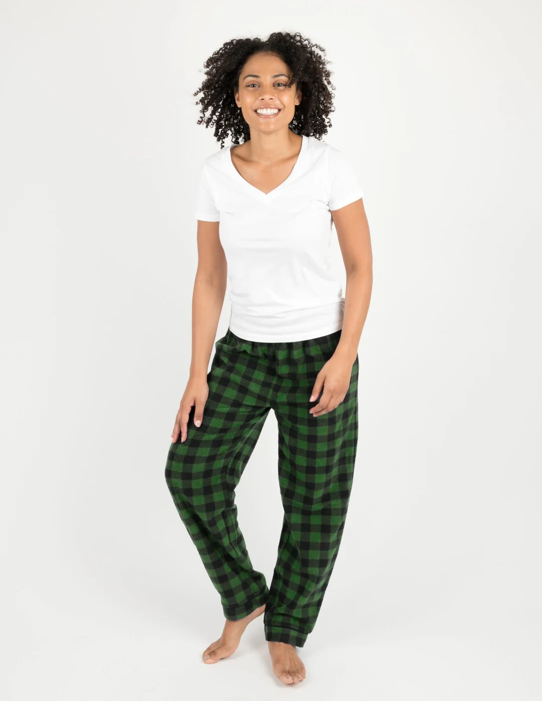 Women's Plaid Fleece Pants - Image 3