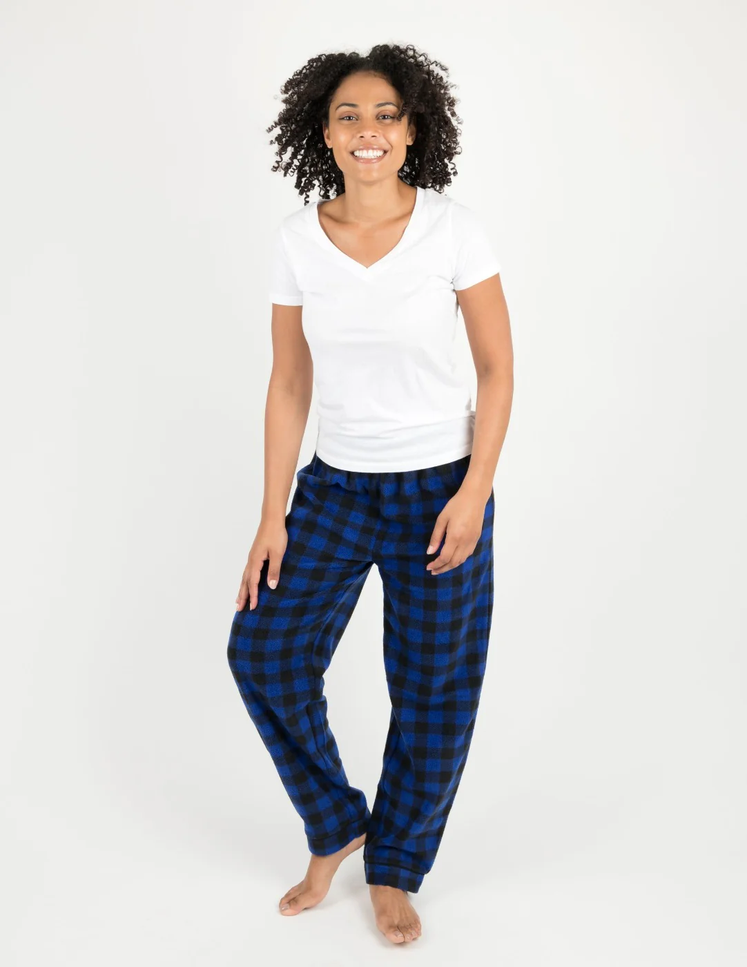 Women's Plaid Fleece Pants - Image 7