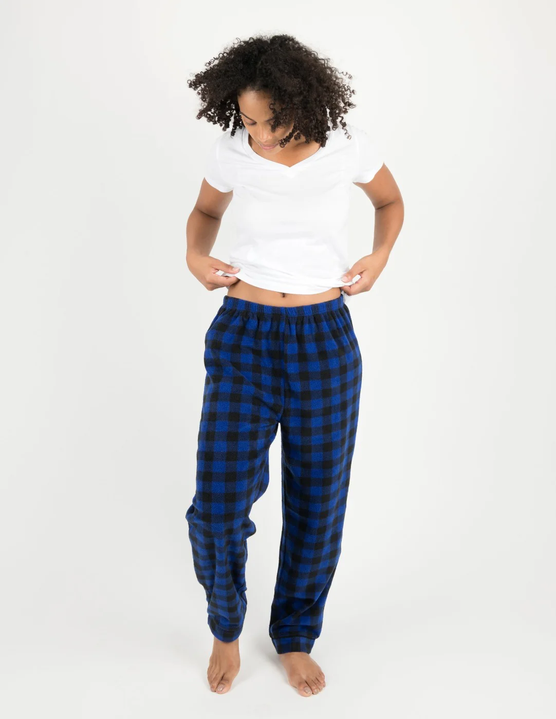 Women's Plaid Fleece Pants - Image 8