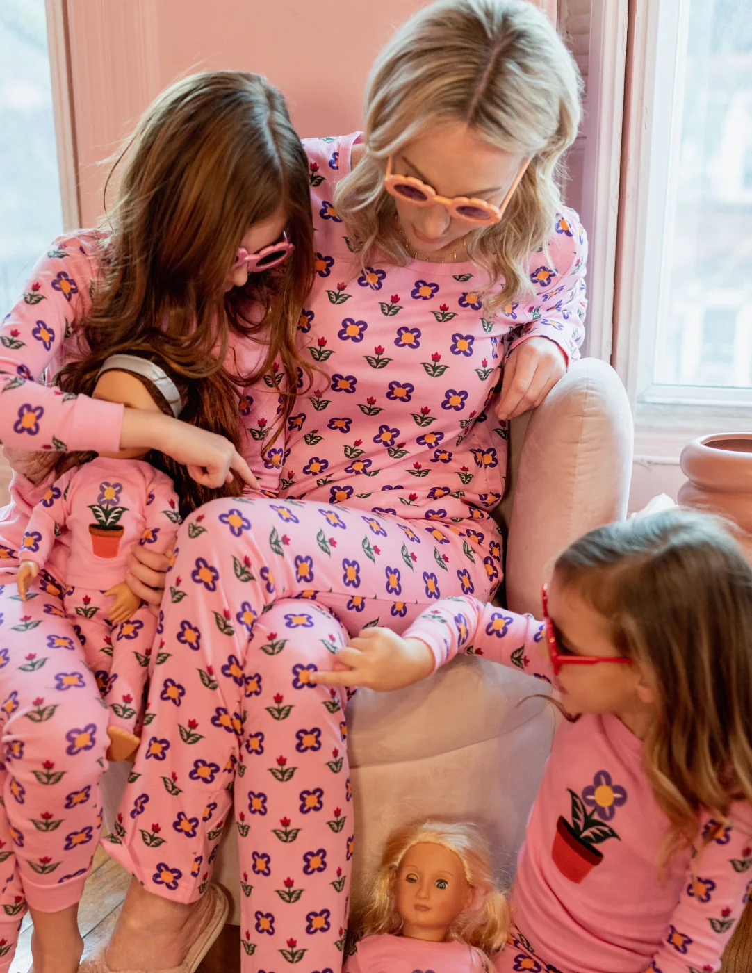 Women's Loose Fit Flower Pot Pajamas - Image 3