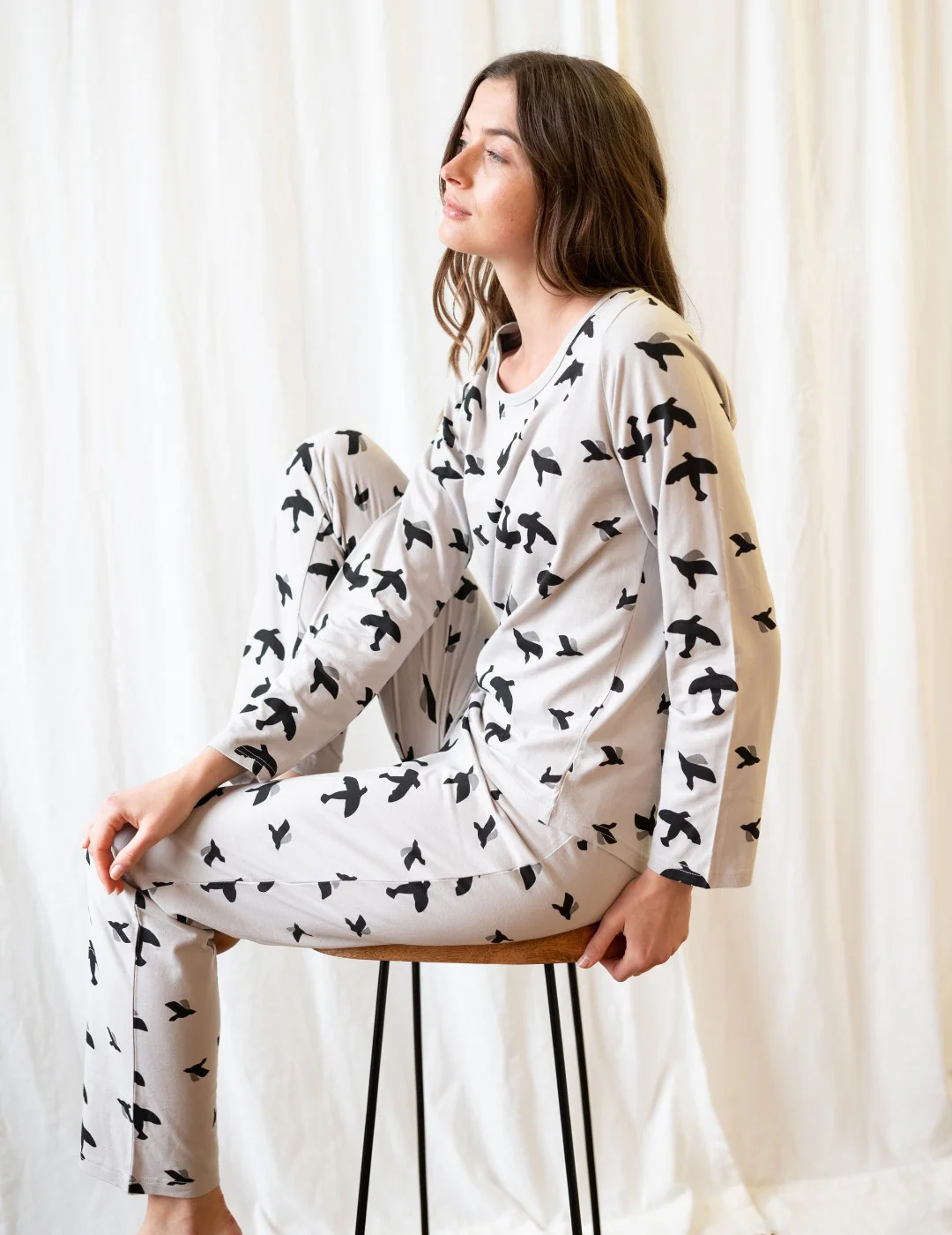 Women's Loose Fit Animal Print Pajamas