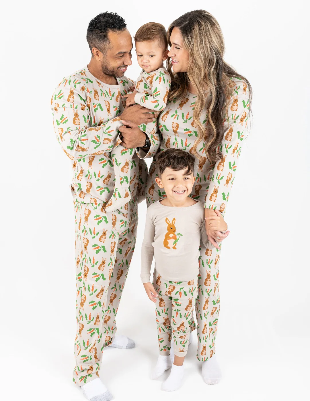 Women's Loose Fit Beige Rabbit Pajamas - Image 5