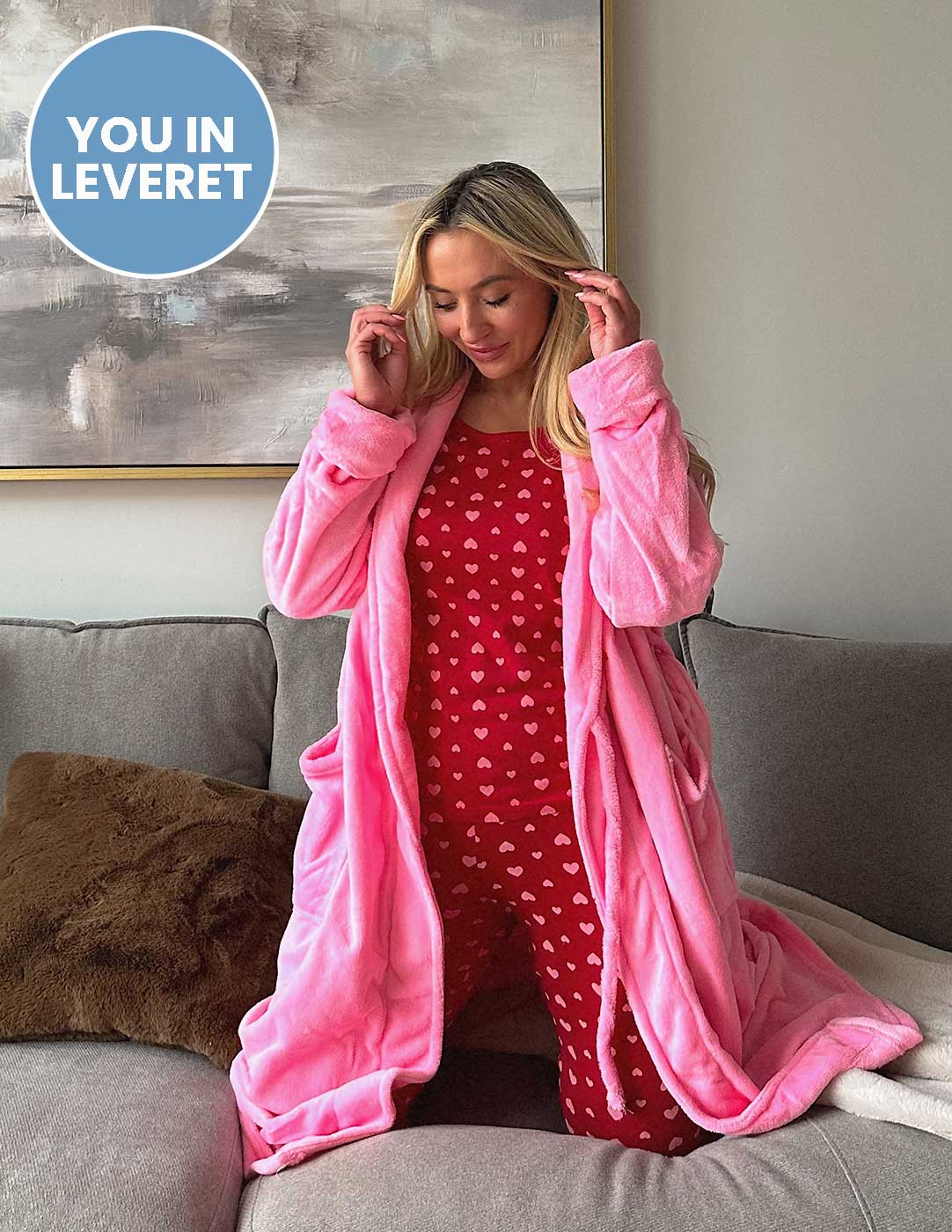 Women's Pink Hearts Pajamas - Image 2